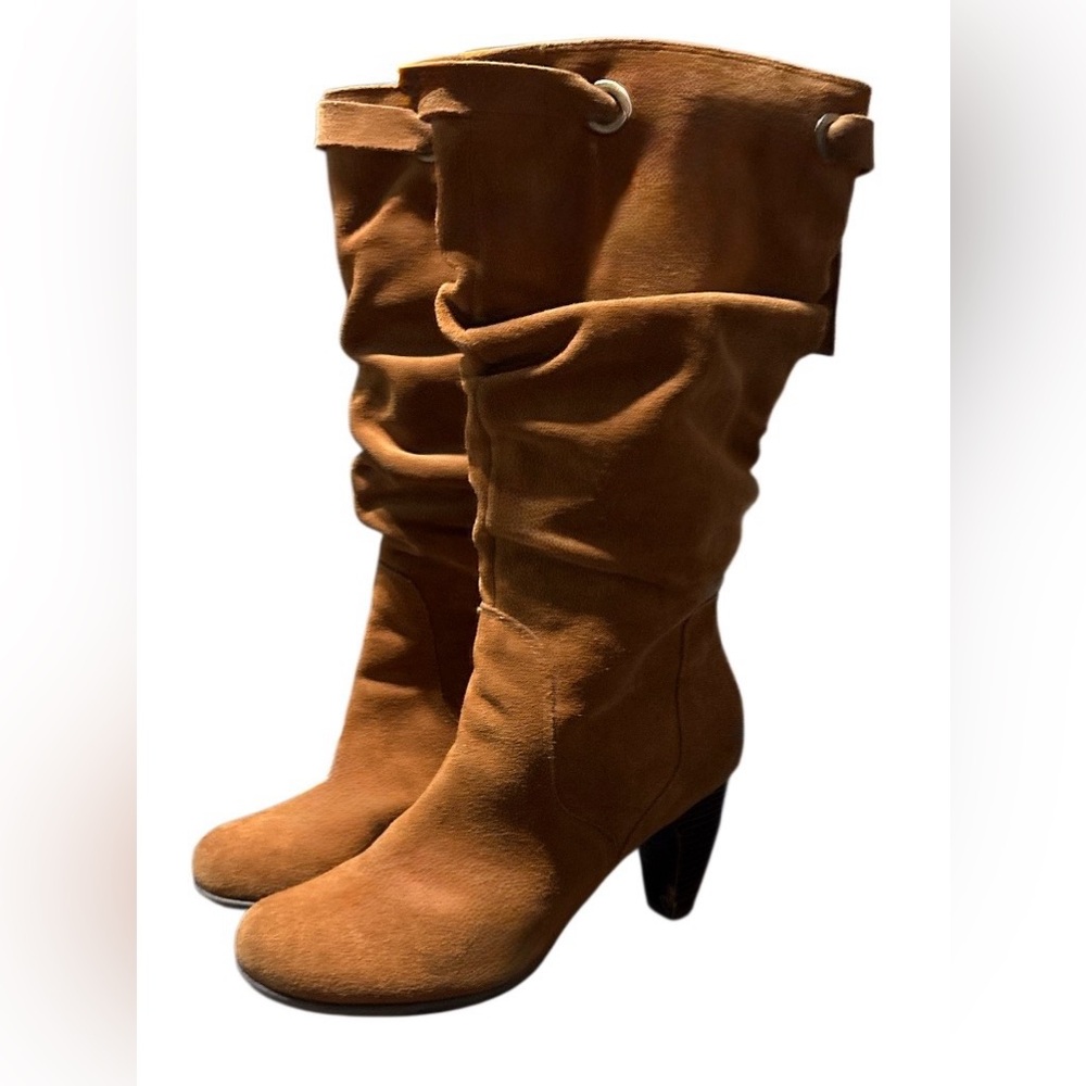Connie Brown Suede Heeled Boots
